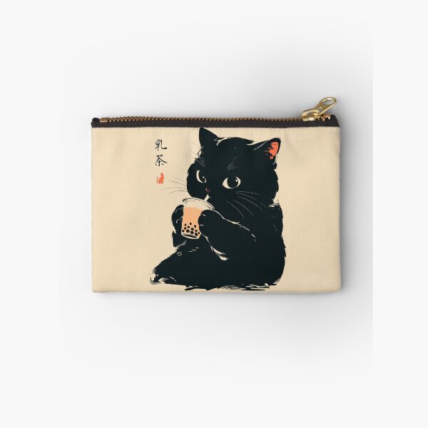 Item preview, Sweet Boba Tea Black Cat Japanese Retro designed and sold by mustbewhy.