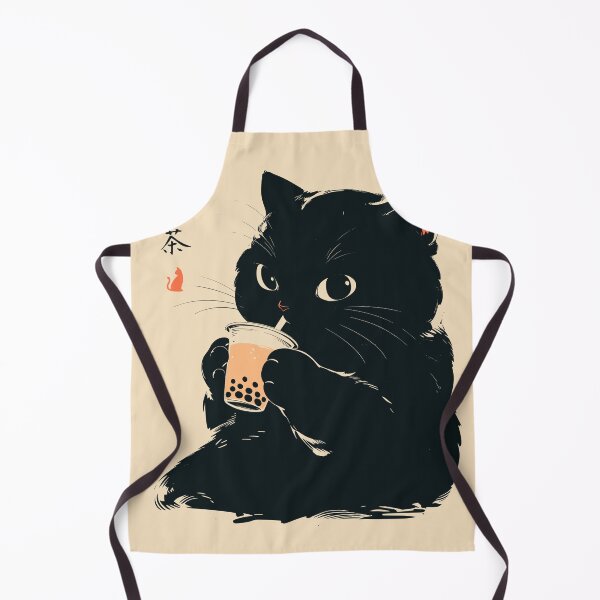 Item preview, Sweet Boba Tea Black Cat Japanese Retro designed and sold by mustbewhy.