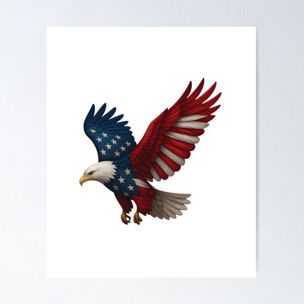 Item preview, Majestic Flying American Flag Eagle designed and sold by calicito.
