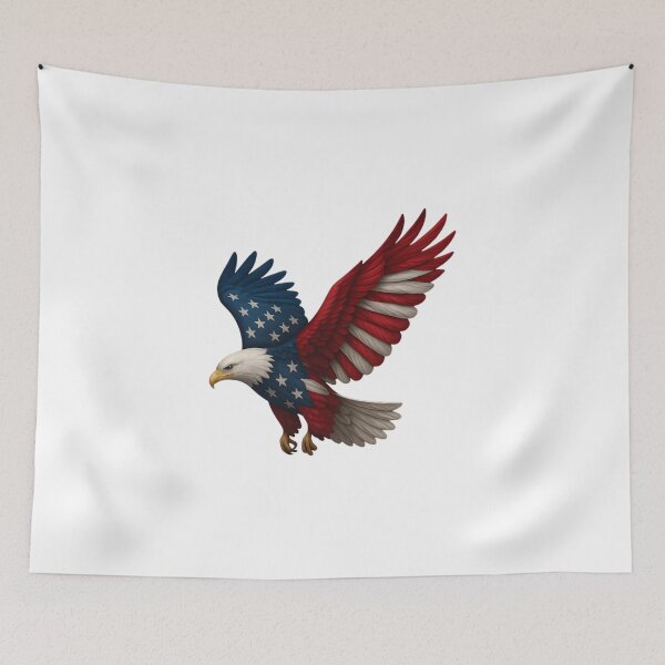 Item preview, Majestic Flying American Flag Eagle designed and sold by calicito.