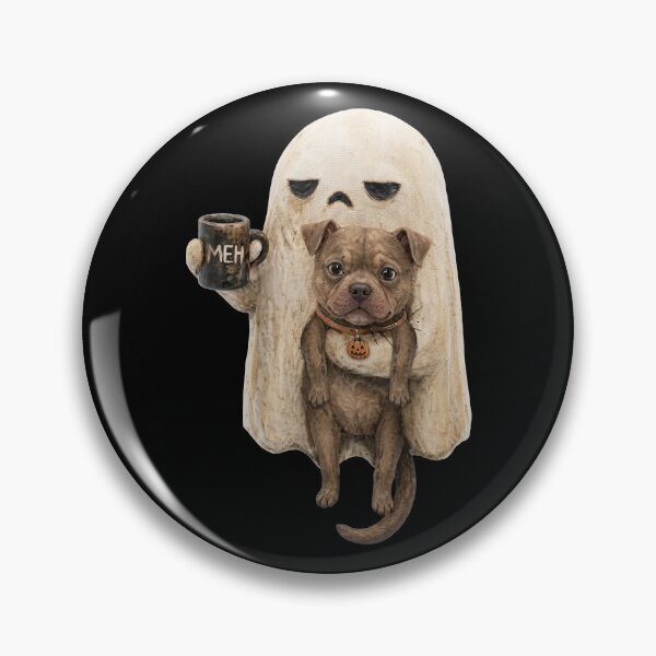 Item preview, Meh Ghost Spooky Dog Breeds Funny Halloween Coffee Lover  designed and sold by SenoritaVixyArt.