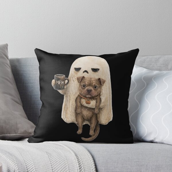 Item preview, Meh Ghost Spooky Dog Breeds Funny Halloween Coffee Lover  designed and sold by SenoritaVixyArt.