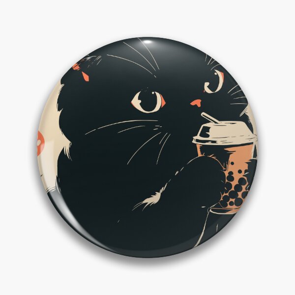 Item preview, Kawaii Black Cat Boba Bubble Tea Japanese Aesthetic designed and sold by mustbewhy.