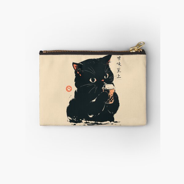 Item preview, Kawaii Black Cat Boba Bubble Tea Japanese Aesthetic designed and sold by mustbewhy.