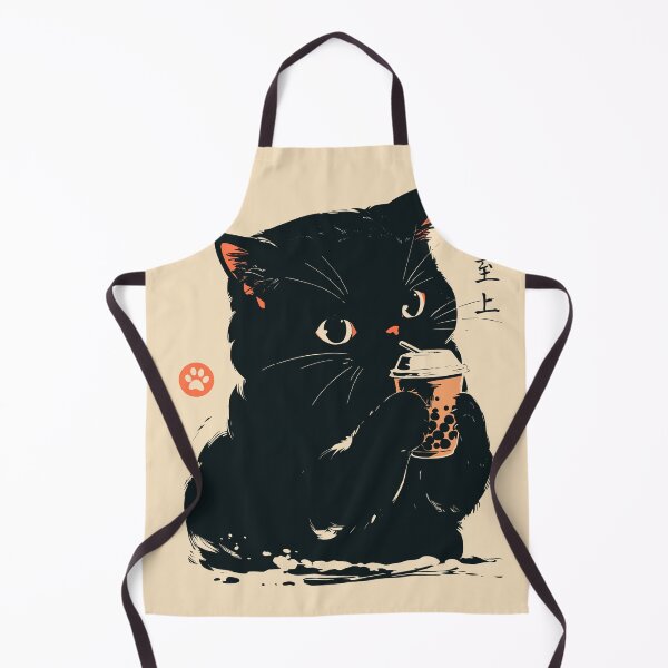 Item preview, Kawaii Black Cat Boba Bubble Tea Japanese Aesthetic designed and sold by mustbewhy.