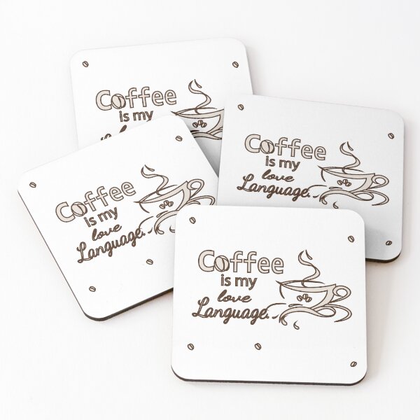 Item preview, Coffee Is My Love Language – Typography & Line Art Coffee Design designed and sold by Carftora786.