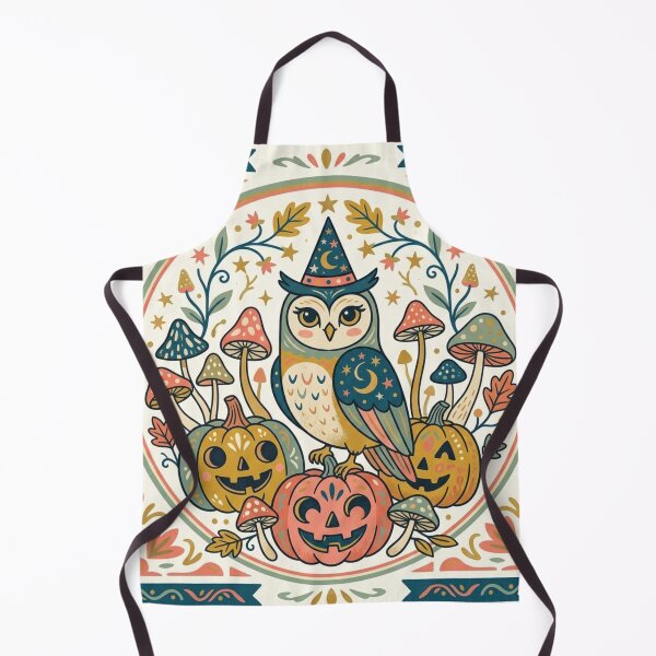 Item preview, Whimsical Wizard Owl Folk Art Halloween Pumpkins designed and sold by PMTaurus.