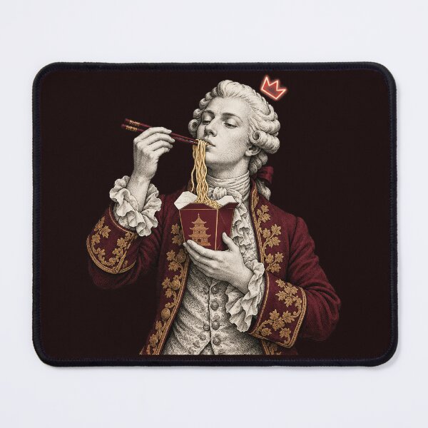 Item preview, Noodle Nobility - Rococo Aristocrat Eating Ramen designed and sold by Motel Mirage.