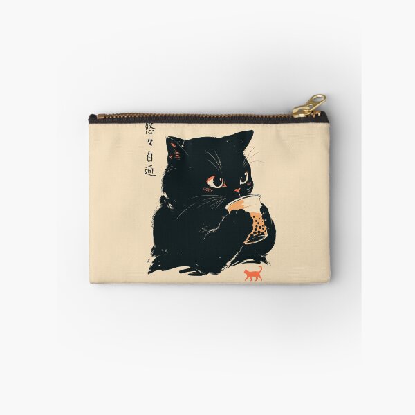 Item preview, Milk Tea Black Cat Boba Drinker Japanese designed and sold by mustbewhy.