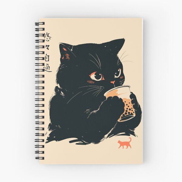 Item preview, Milk Tea Black Cat Boba Drinker Japanese designed and sold by mustbewhy.