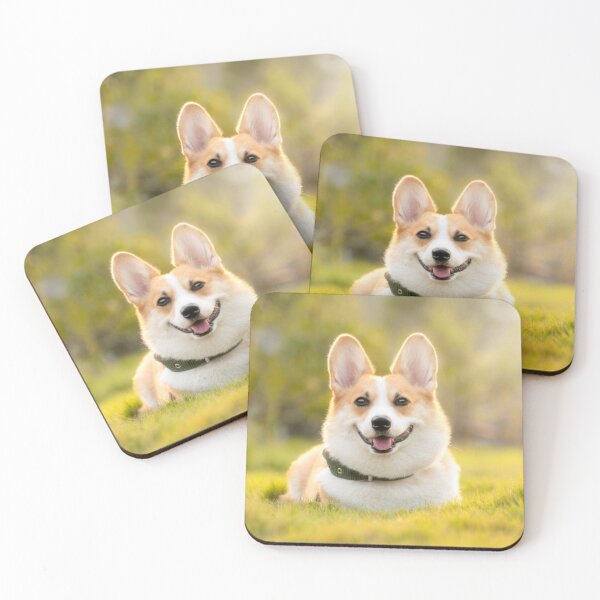 Item preview, Cheerful Corgi Puppy Enjoying Golden Hour designed and sold by VanGaldo.