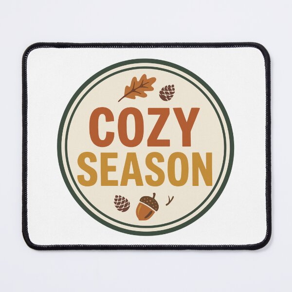 Item preview, Cozy Season Fall Autumn Retro Badge Acorn Pinecone Leaves Cozy Girl T-shirt and Sticker Design designed and sold by Billium Halder.