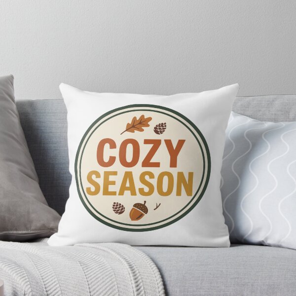 Item preview, Cozy Season Fall Autumn Retro Badge Acorn Pinecone Leaves Cozy Girl T-shirt and Sticker Design designed and sold by Billium Halder.