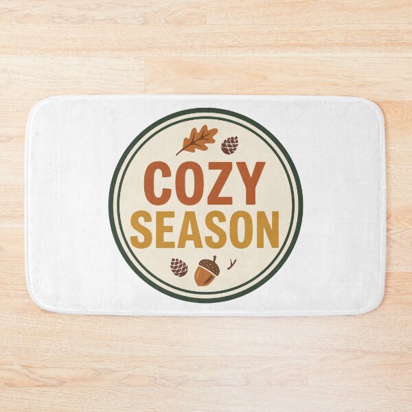 Item preview, Cozy Season Fall Autumn Retro Badge Acorn Pinecone Leaves Cozy Girl T-shirt and Sticker Design designed and sold by Billium Halder.