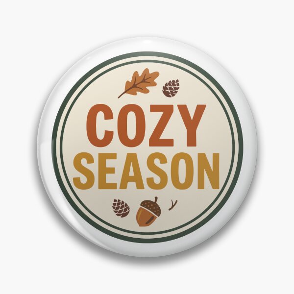 Item preview, Cozy Season Fall Autumn Retro Badge Acorn Pinecone Leaves Cozy Girl T-shirt and Sticker Design designed and sold by Billium Halder.