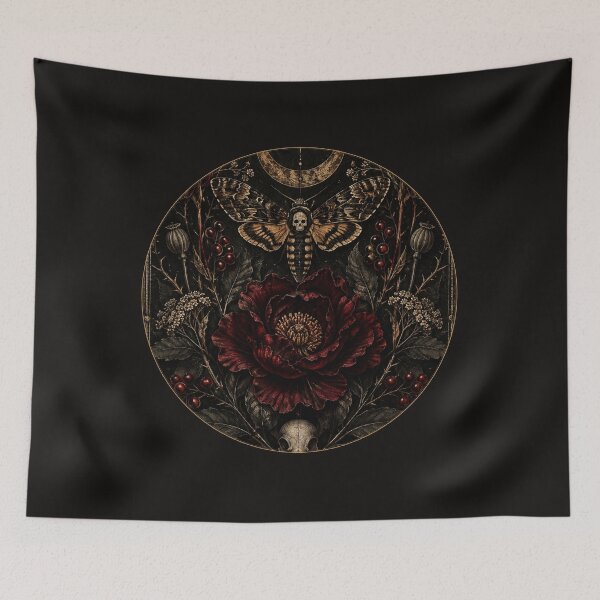 Item preview, The Midnight Herbarium Gothic Botanical Wall Art designed and sold by D69 Designs.