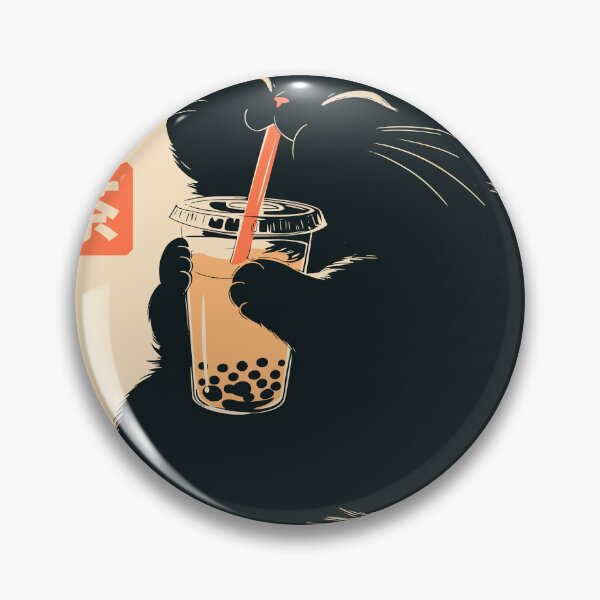 Item preview, Boba Tea Lover Black Cat Japanese Vintage designed and sold by mustbewhy.
