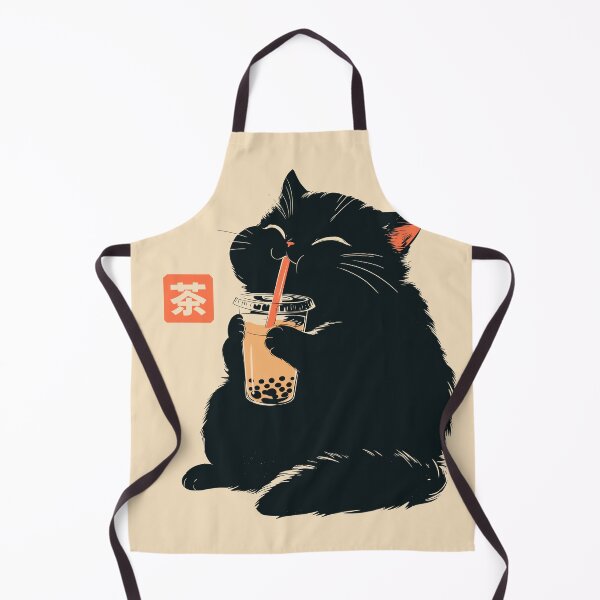 Item preview, Boba Tea Lover Black Cat Japanese Vintage designed and sold by mustbewhy.