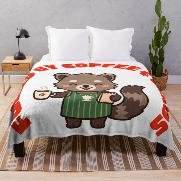 Item preview, Fueled By Coffee and Chaos Cute Barista Raccoon Funny Quote designed and sold by LensDyn™.
