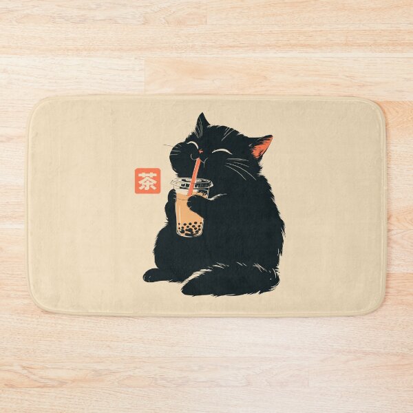 Item preview, Boba Tea Lover Black Cat Japanese Vintage designed and sold by mustbewhy.