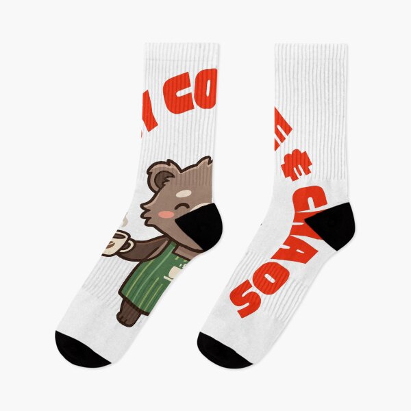 Item preview, Fueled By Coffee and Chaos Cute Barista Raccoon Funny Quote designed and sold by LensDyn™.