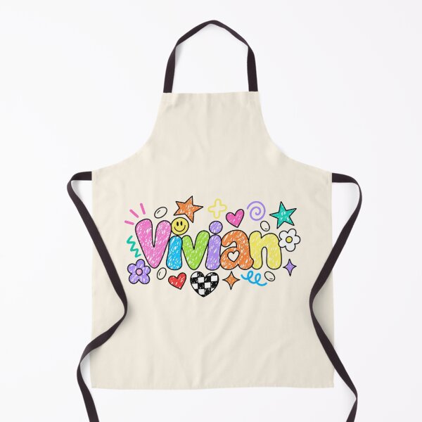 Item preview, Vivian Colorful Doodle Name Art – Cute Retro Crayon Style designed and sold by looplandger.