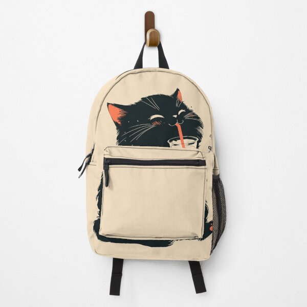 Item preview, Tapioca Pearl Black Cat Bubble Tea Japanese designed and sold by mustbewhy.