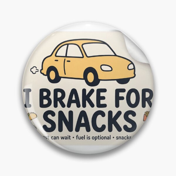 Item preview, I Brake for Snacks Car Bumper designed and sold by Xeneros.