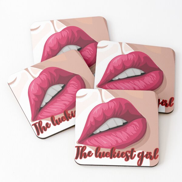 Item preview, The Luckiest Girl Pop Art Lips Sticker designed and sold by velvetwings.
