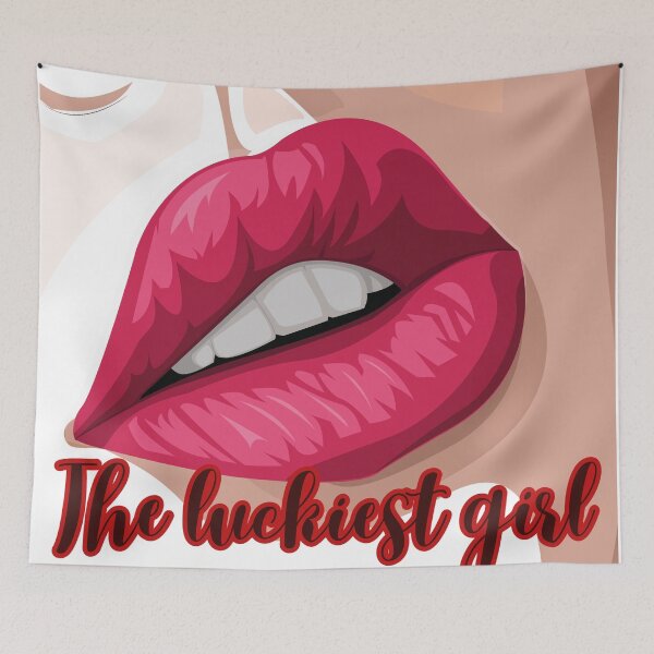 Item preview, The Luckiest Girl Pop Art Lips Sticker designed and sold by velvetwings.