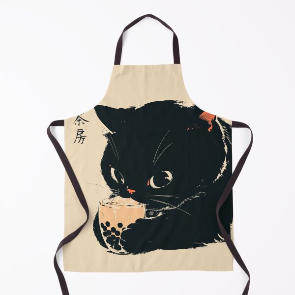 Item preview, Asian Drink Boba Black Cat Japanese Aesthetic designed and sold by mustbewhy.