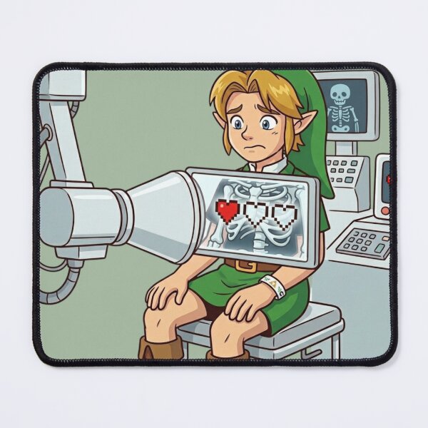 Item preview, Link sits nervously under an X-ray machine. designed and sold by gorillazone_co.
