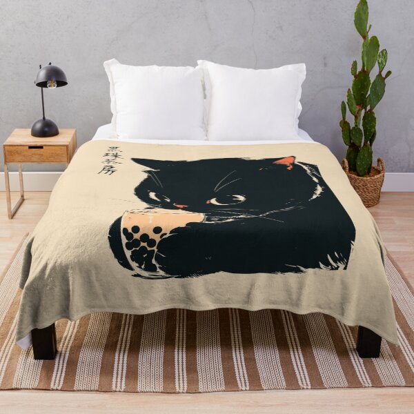 Item preview, Asian Drink Boba Black Cat Japanese Aesthetic designed and sold by mustbewhy.