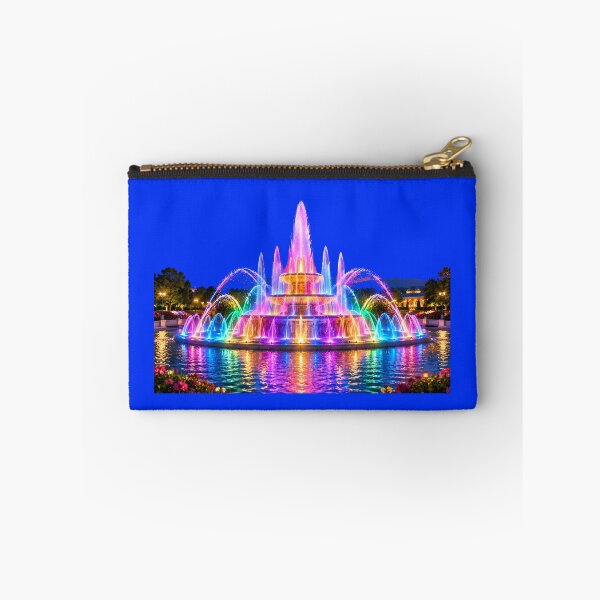 Item preview, Colorful Illuminated Fountain at Twilight designed and sold by MagicCrystal.