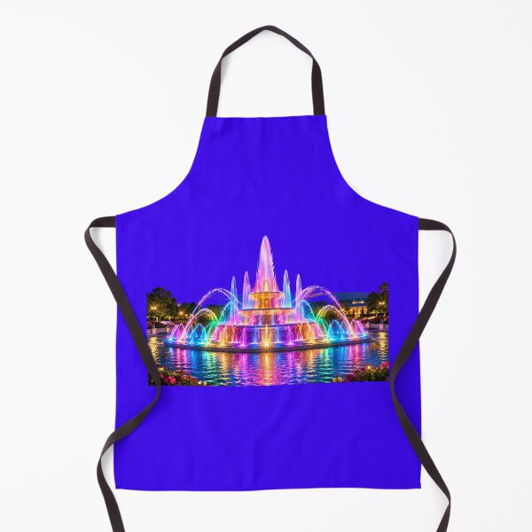 Item preview, Colorful Illuminated Fountain at Twilight designed and sold by MagicCrystal.