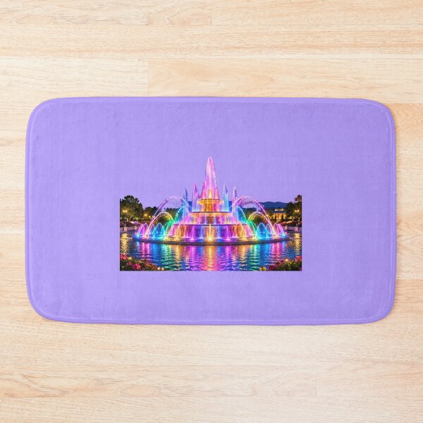 Item preview, Colorful Illuminated Fountain at Twilight designed and sold by MagicCrystal.