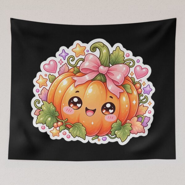 Item preview, Cute Kawaii Pumpkin Sticker designed and sold by Christiana-Art.
