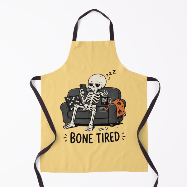 Item preview, Bone Tired Skeleton Scrolling Phone –Funny Lazy Halloween designed and sold by creativerooney.