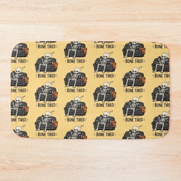 Item preview, Bone Tired Skeleton Scrolling Phone –Funny Lazy Halloween designed and sold by creativerooney.