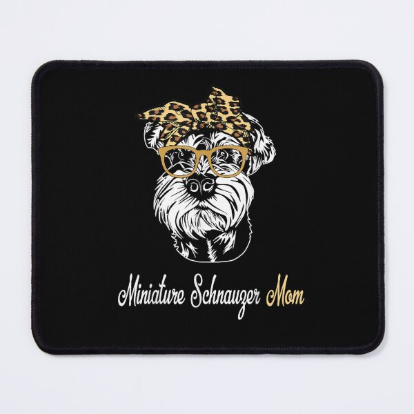 Item preview, Miniature Schnauzer Mom Leopard Bow Dog Lover designed and sold by WilfRedokry-21.