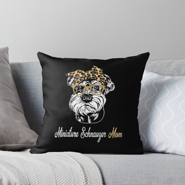 Item preview, Miniature Schnauzer Mom Leopard Bow Dog Lover designed and sold by WilfRedokry-21.
