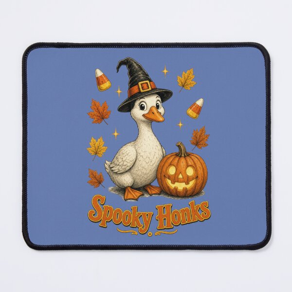 Item preview, Spooky Honks - Cute Halloween Witch Duck & Pumpkin designed and sold by InkWeaveShop.