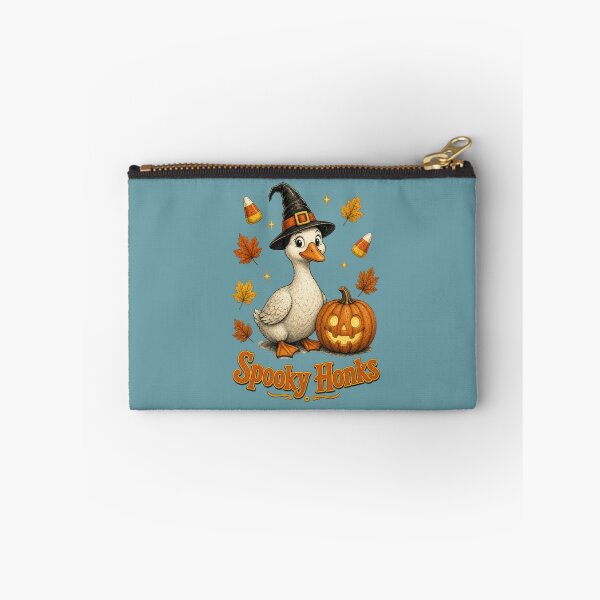 Item preview, Spooky Honks - Cute Halloween Witch Duck & Pumpkin designed and sold by InkWeaveShop.