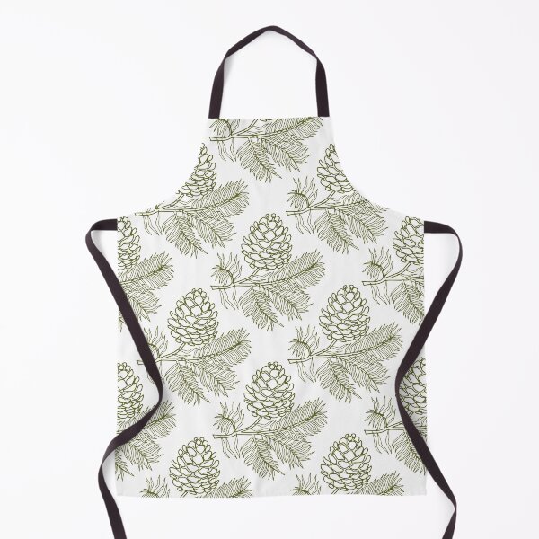 Item preview, White Background Pine Cone and Botanical Leaves Seamless Pattern designed and sold by ​Jyoti Digital Artist.
