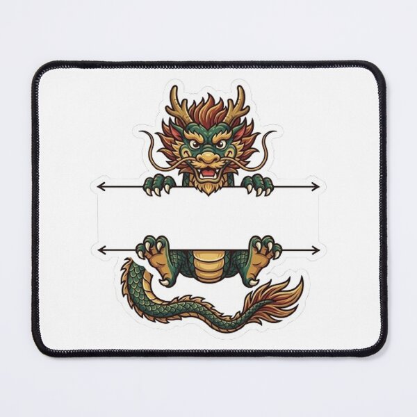 Item preview, Chinese Dragon Split Monogram  designed and sold by PetalsPaws.