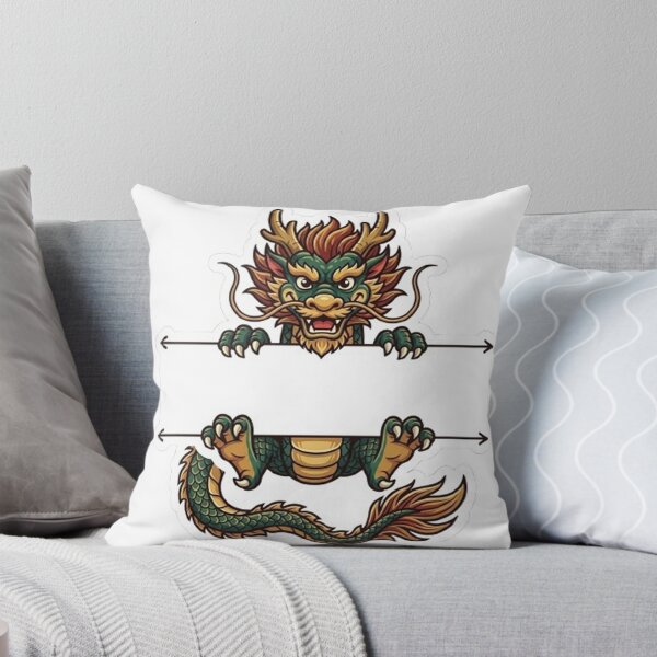 Item preview, Chinese Dragon Split Monogram  designed and sold by PetalsPaws.