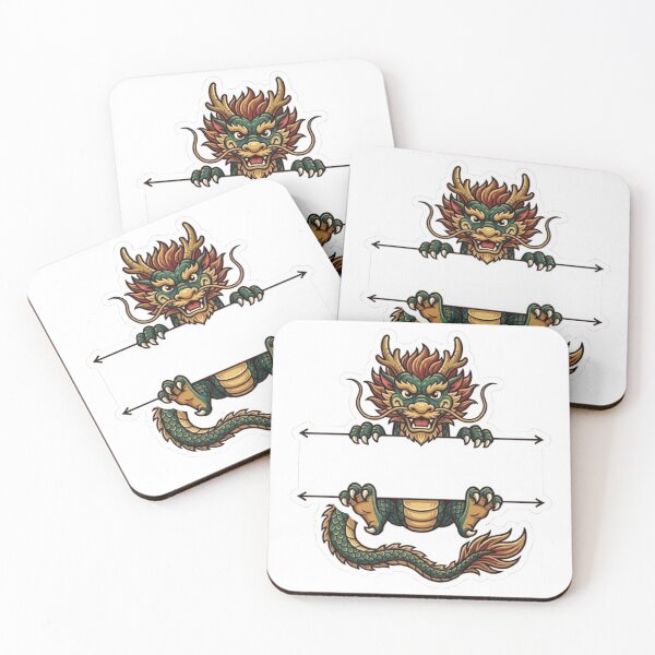 Item preview, Chinese Dragon Split Monogram  designed and sold by PetalsPaws.