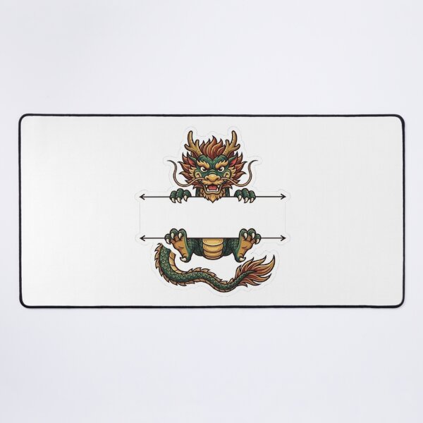 Item preview, Chinese Dragon Split Monogram designed and sold by PetalsPaws.