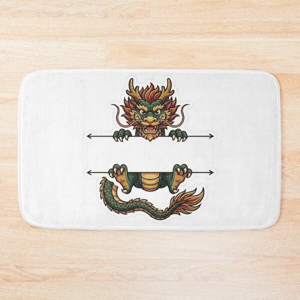 Item preview, Chinese Dragon Split Monogram  designed and sold by PetalsPaws.
