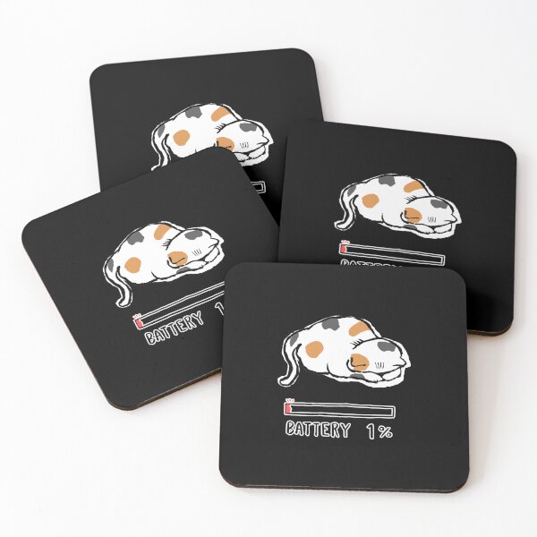 Item preview, Lazy Calico Cat Sleeping Low Battery 1% Funny Internet Meme designed and sold by TarunekoT.